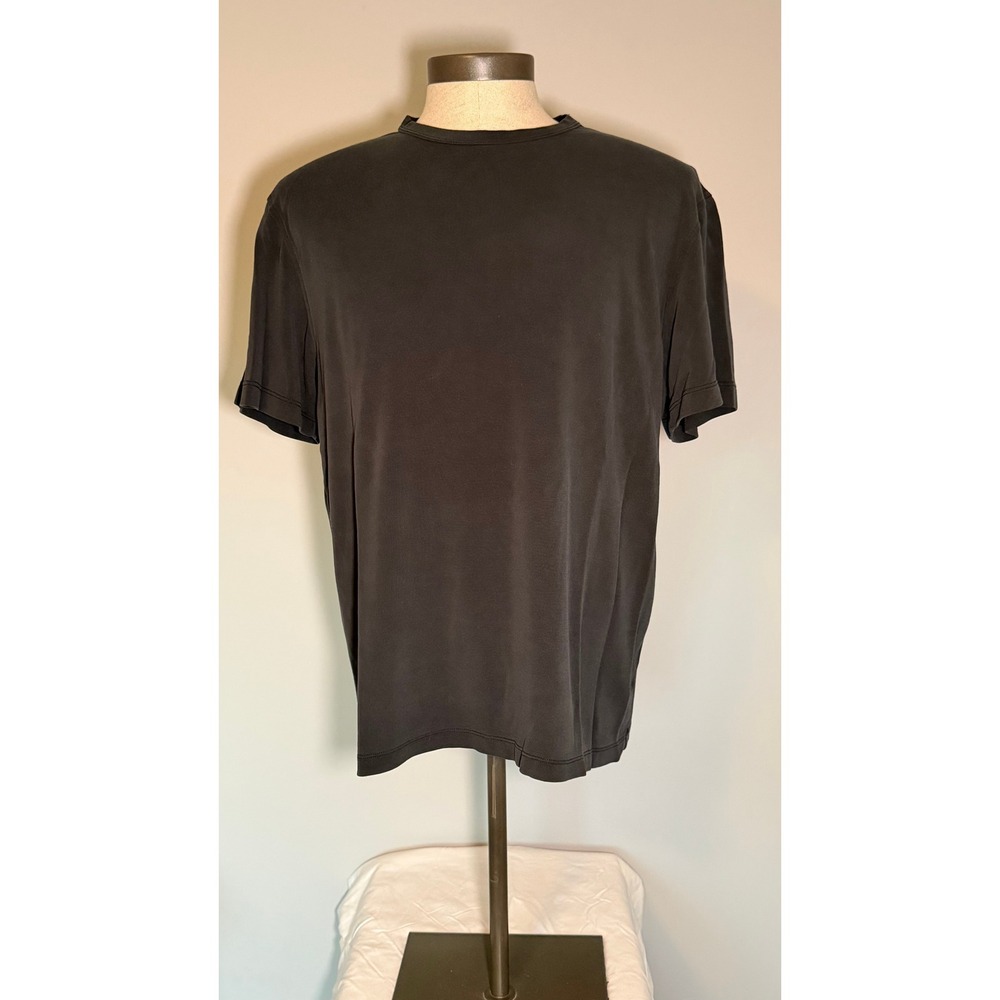 Calvin Klein Mens Black Modal Crew Neck T Shirt L Minimalist Y2K Basic L